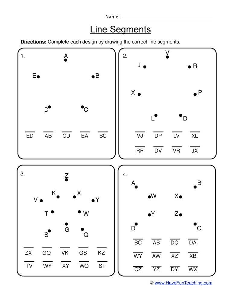 line segment worksheet