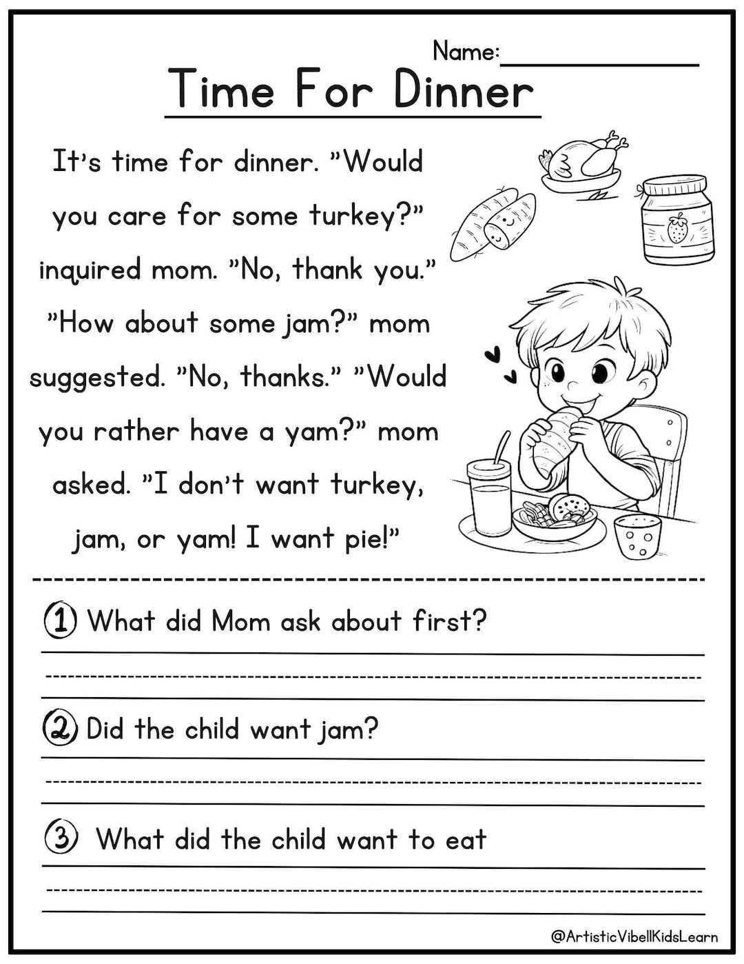 english 1st class worksheet