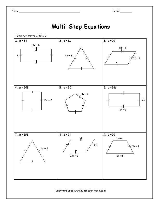 equation solving worksheets