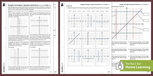 equations of horizontal and vertical lines worksheet