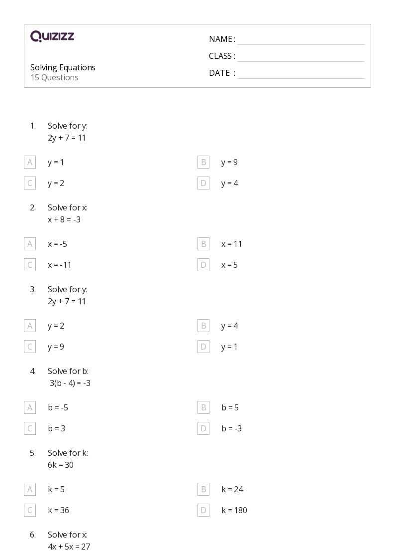 equations worksheets year 8