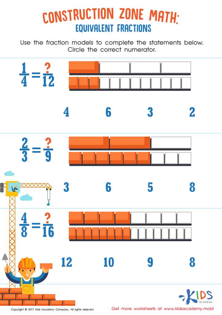 equivalent fractions grade 3 worksheet