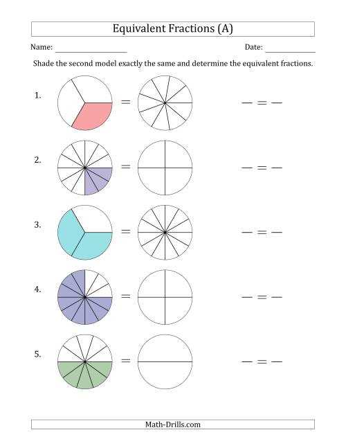 equivelent fractions worksheet