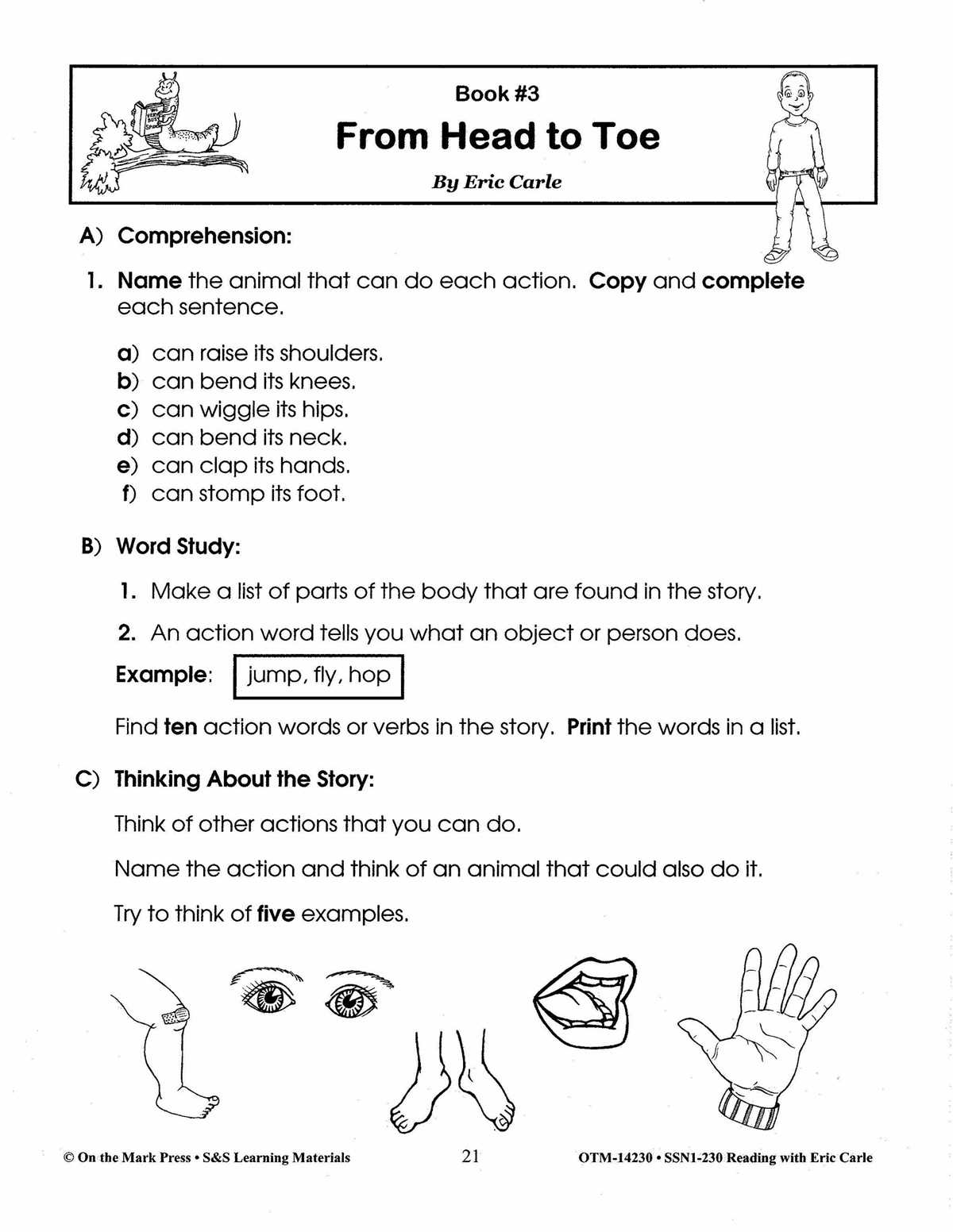 eric carle worksheets