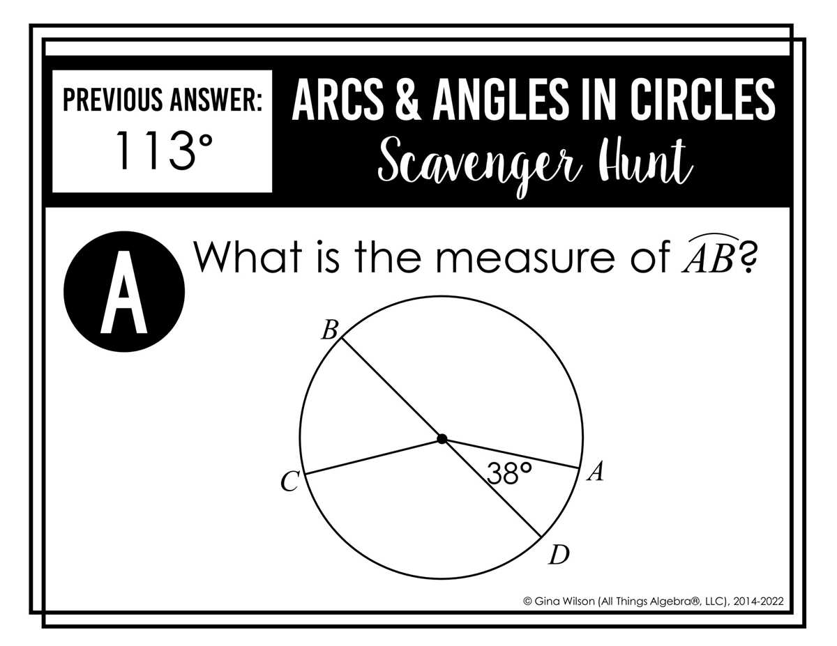 circles angles and arcs worksheet