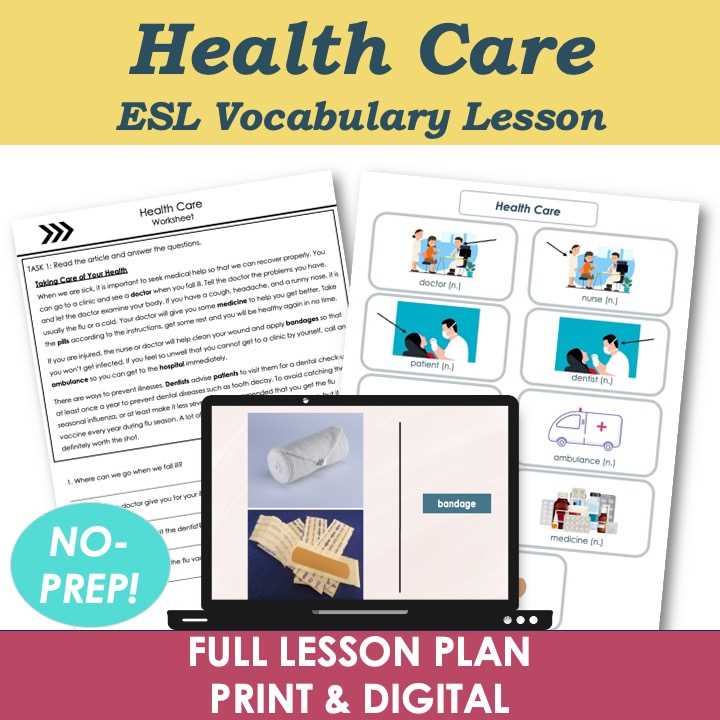 esl health worksheets for adults