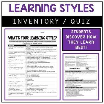 esl learning styles worksheet