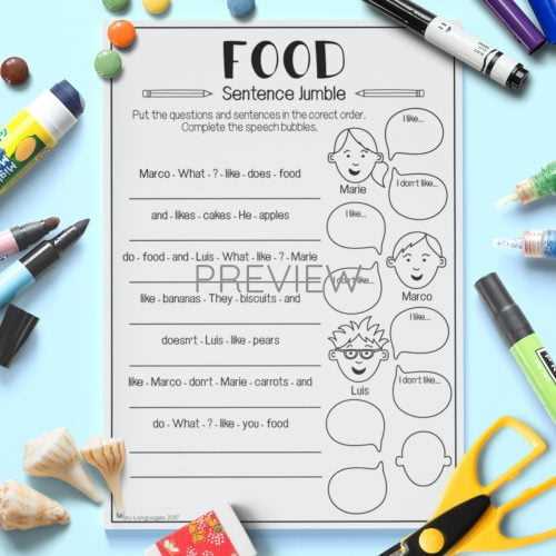esl ordering food worksheet