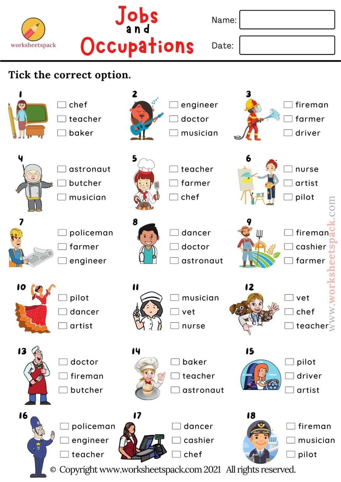 esl practice test worksheets