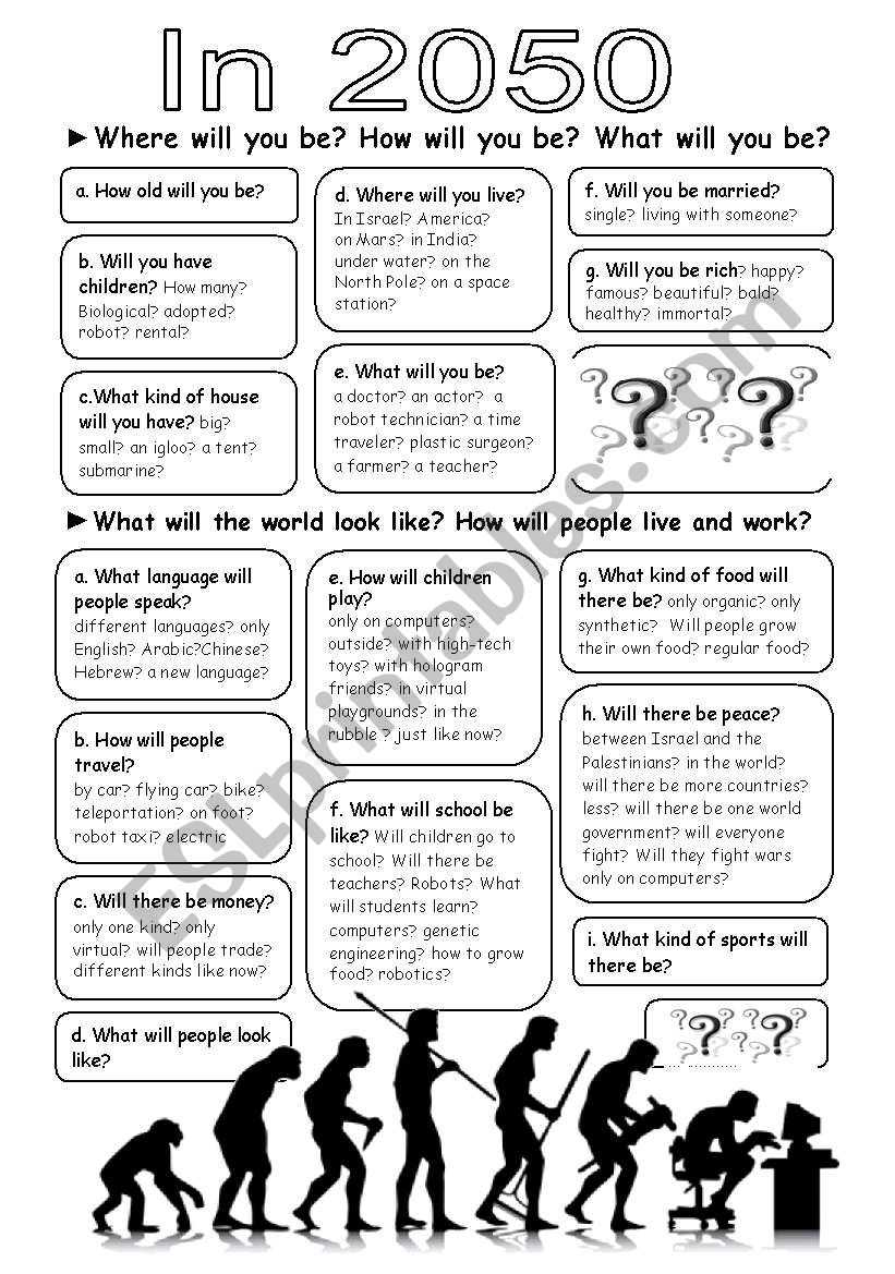 esl predictions worksheet