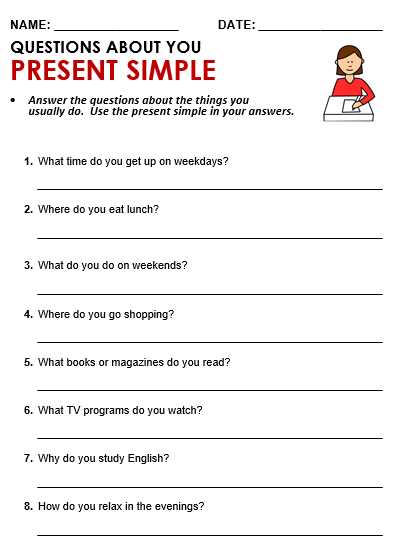 esl worksheets present simple