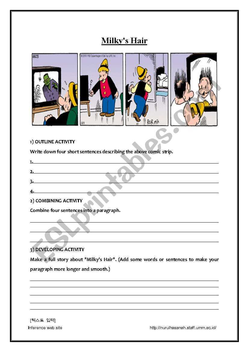 esl writing worksheets