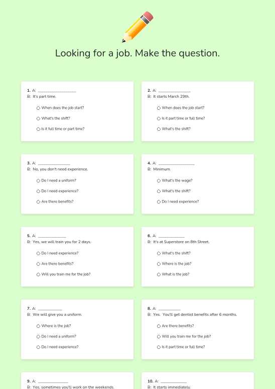 being a good employee worksheet
