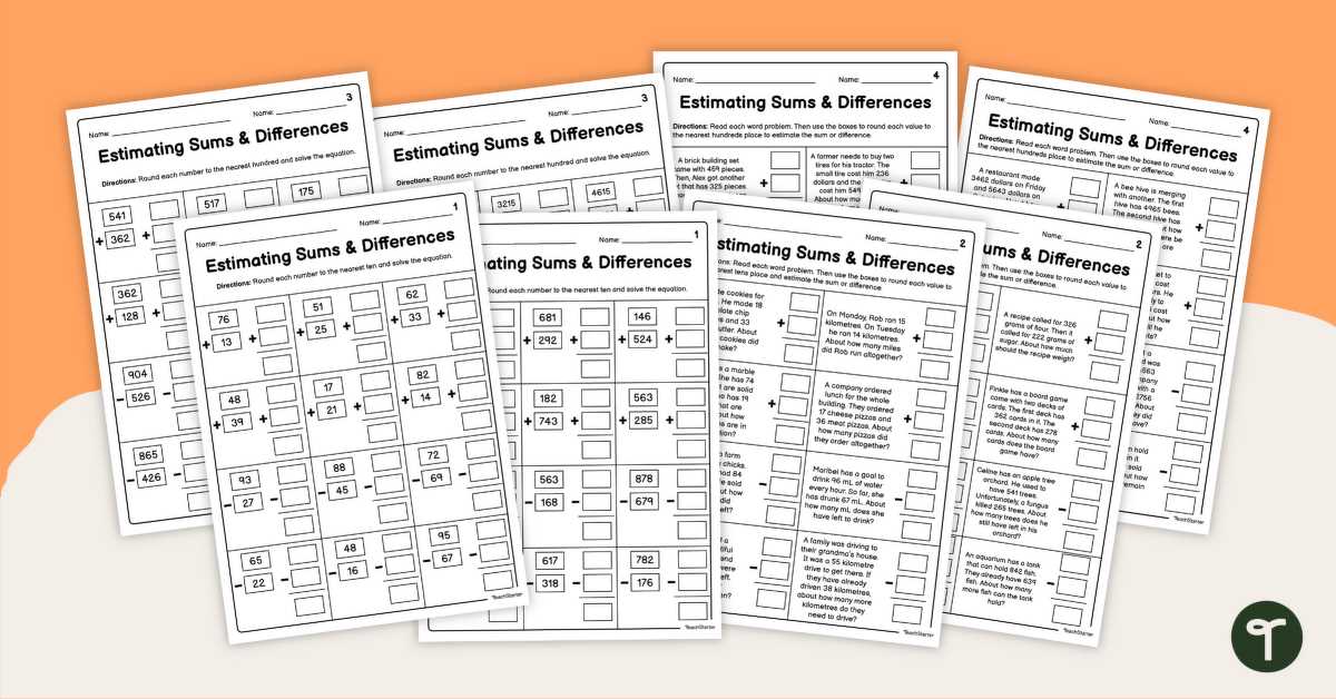 estimate worksheet