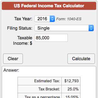 estimated tax calculation worksheet