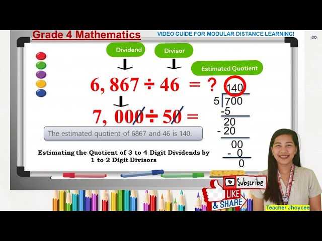 estimating quotients worksheet