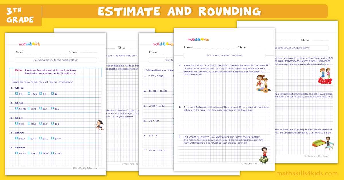 estimating worksheets grade 3