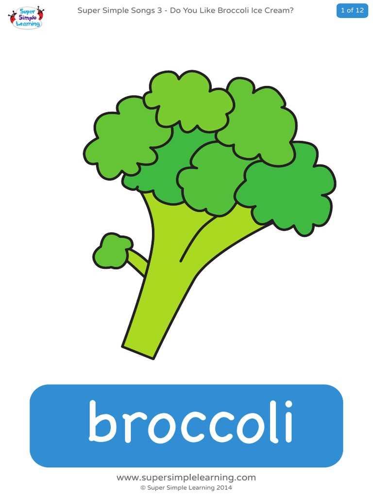 do you like broccoli worksheet