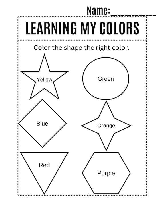 colour worksheets