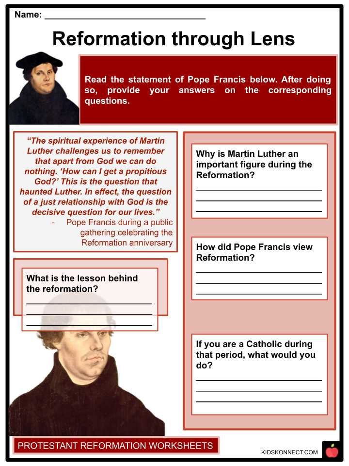 european renaissance and reformation worksheet
