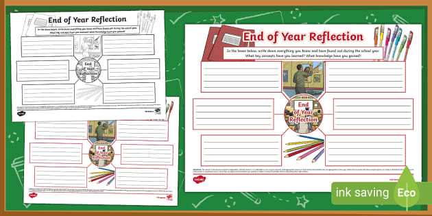 end of year reflection worksheet end of year reflection worksheet
