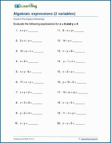 evaluate algebraic expressions using substitution worksheet evaluate algebraic expressions using substitution worksheet