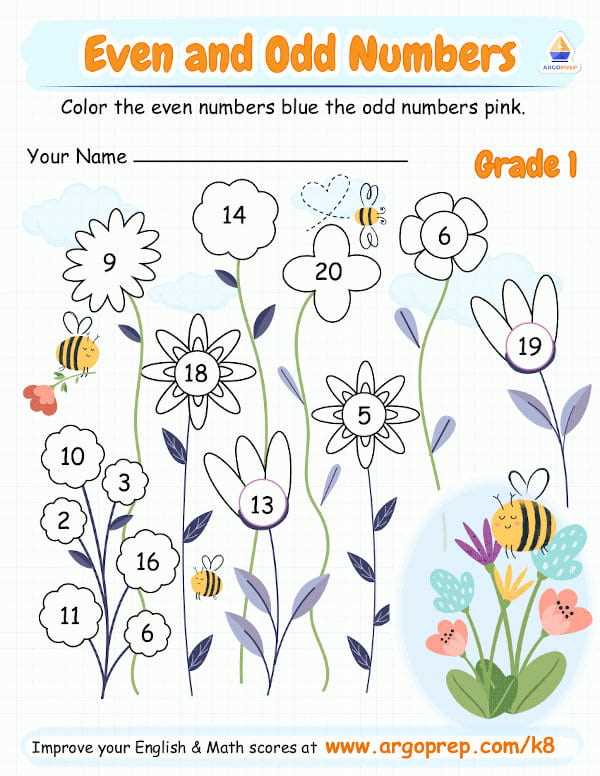 even and odd numbers worksheet grade 2