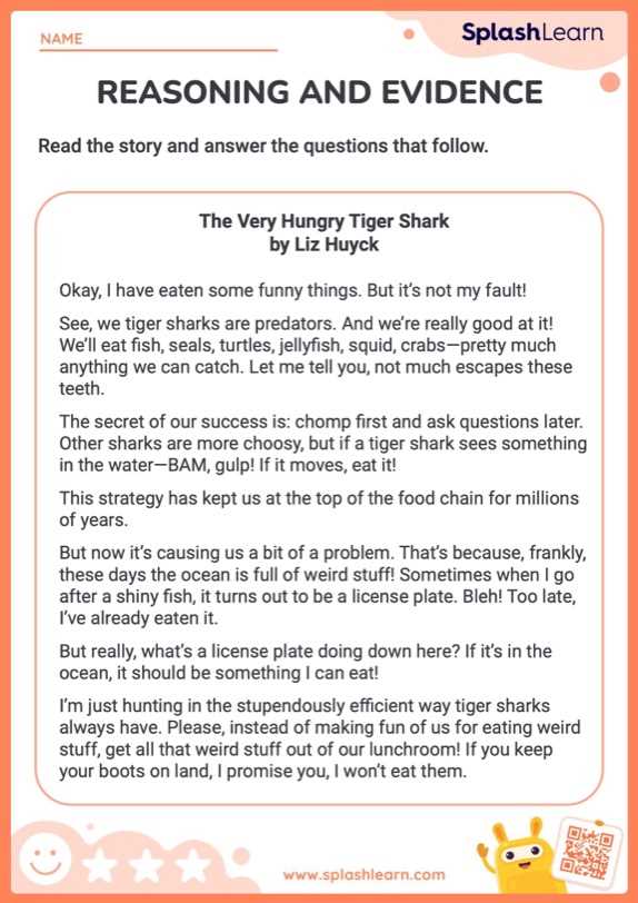 evidence based reading worksheets