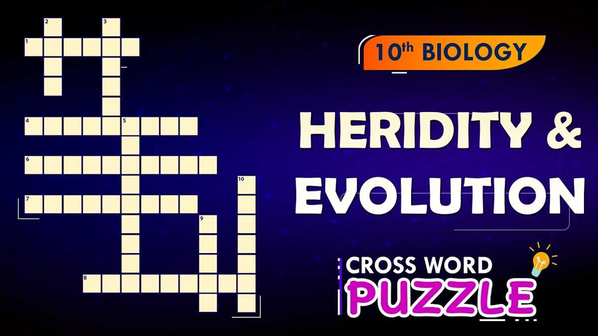 evolution crossword worksheet