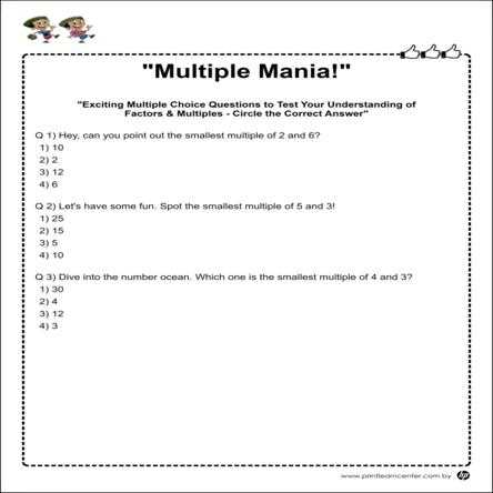 factors worksheet grade 5