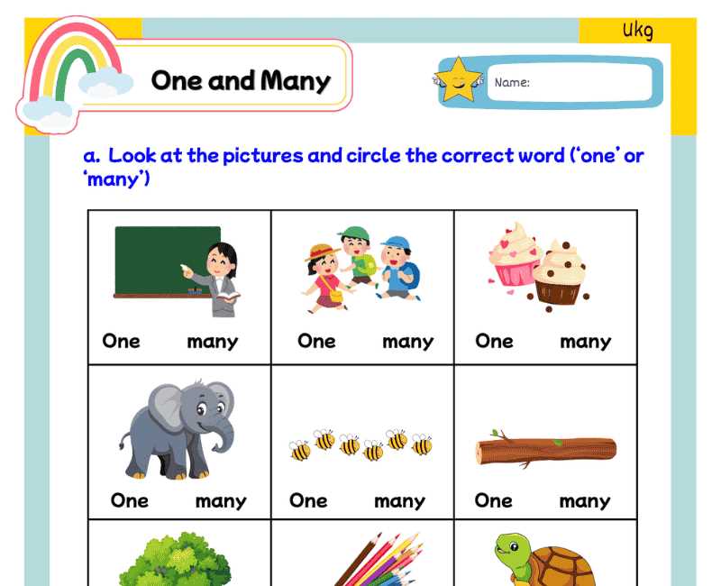 evs ukg worksheets