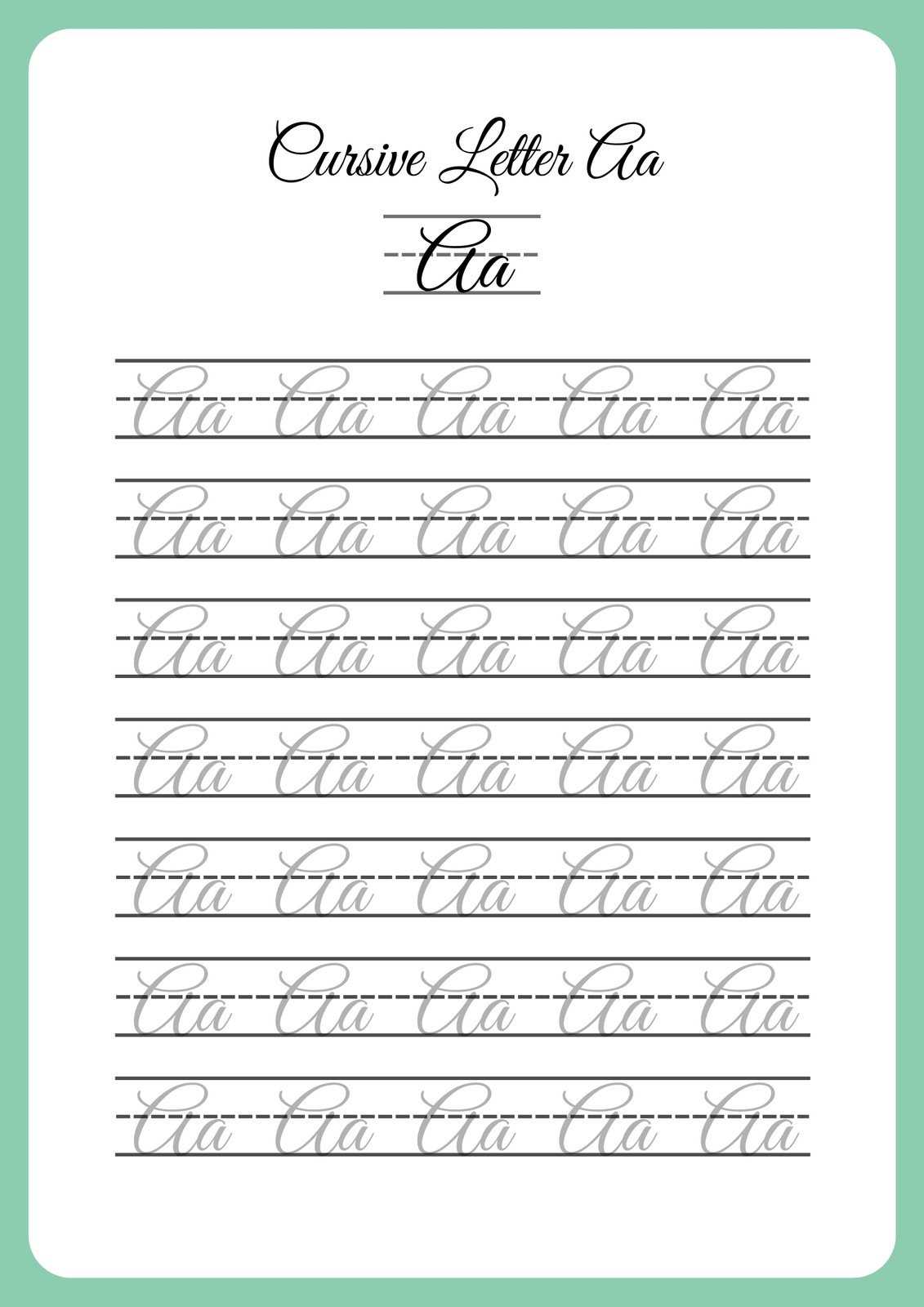 cursive words worksheets