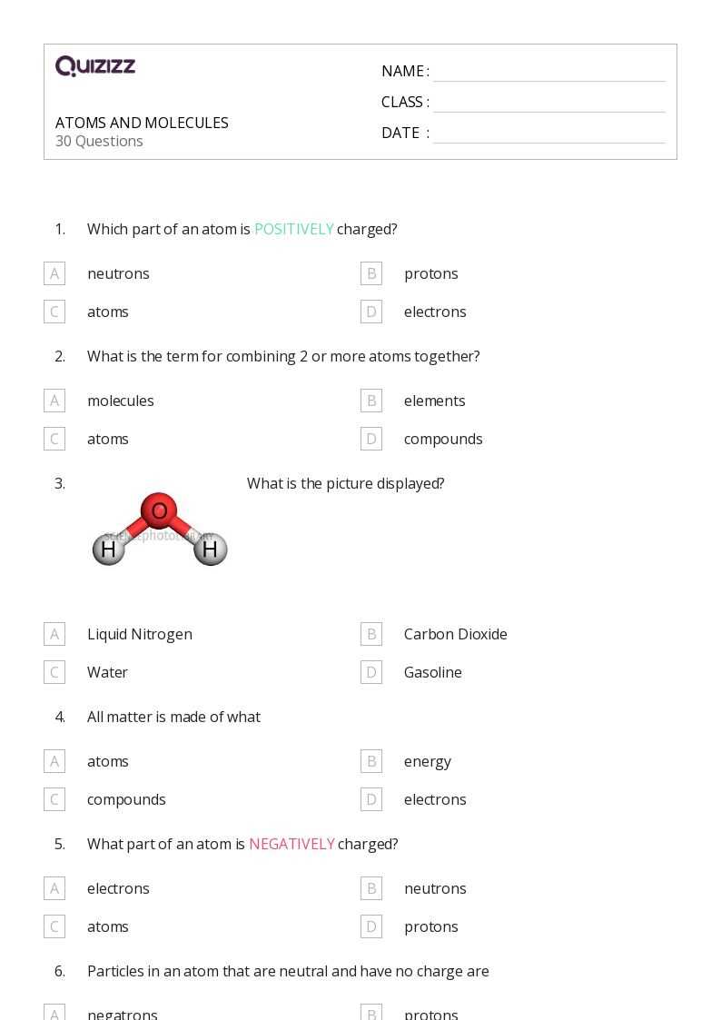 atoms and molecules class 9 worksheet atoms and molecules class 9 worksheet