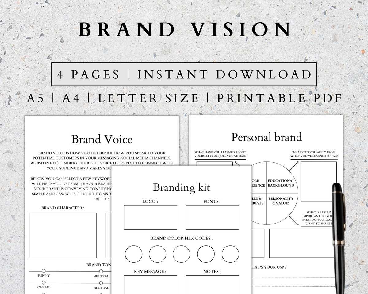 example of branding worksheet for your business