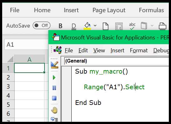 excel vba worksheet range select