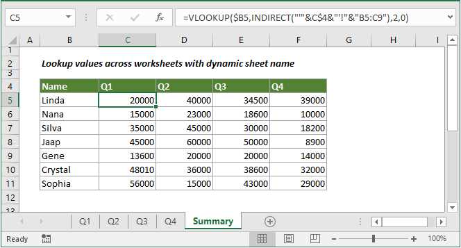 excel vlookup different worksheet