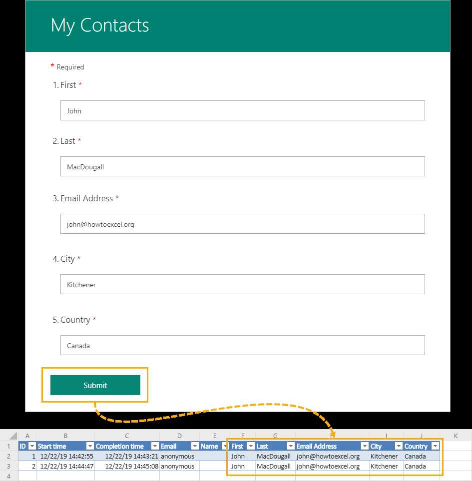 excel worksheet data entry form