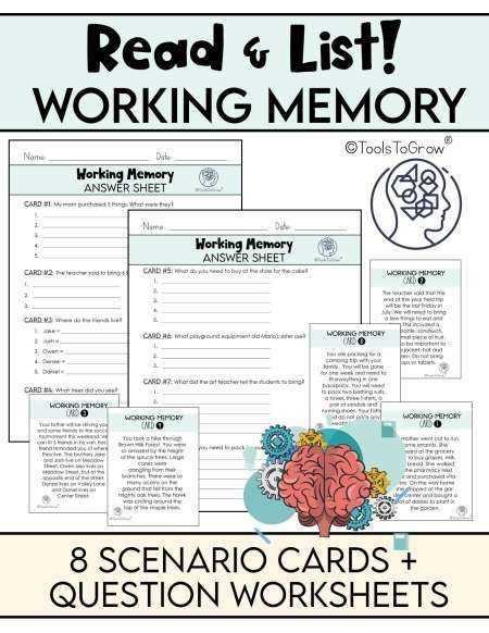 executive function worksheet