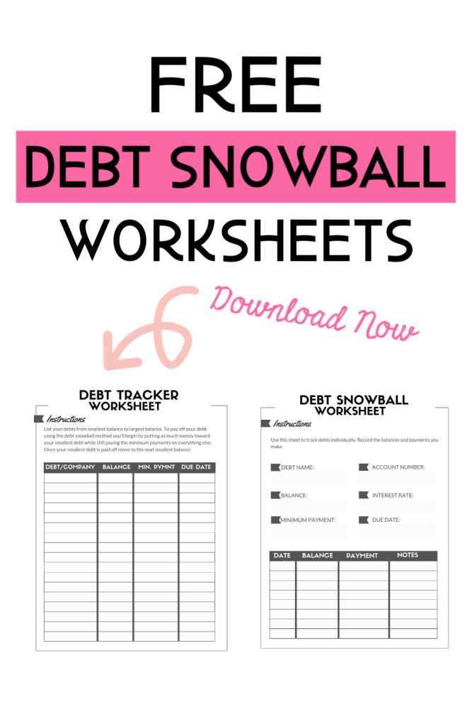 debt snowball printable worksheet debt snowball printable worksheet