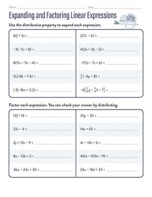 expand single brackets worksheet