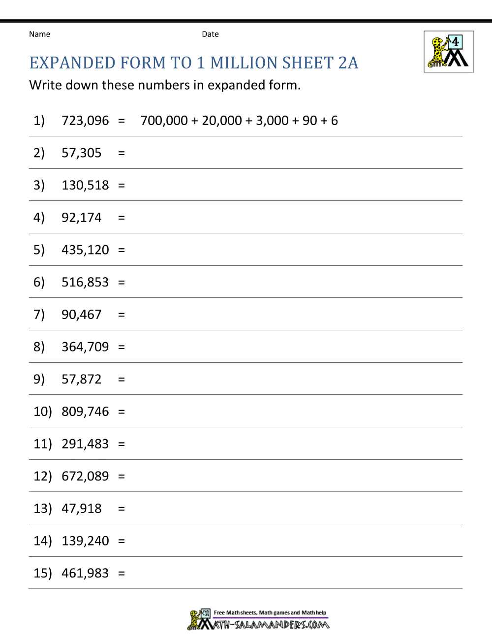 expanded notation worksheets