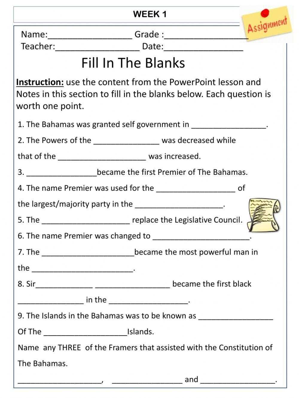 exploring the constitution worksheet
