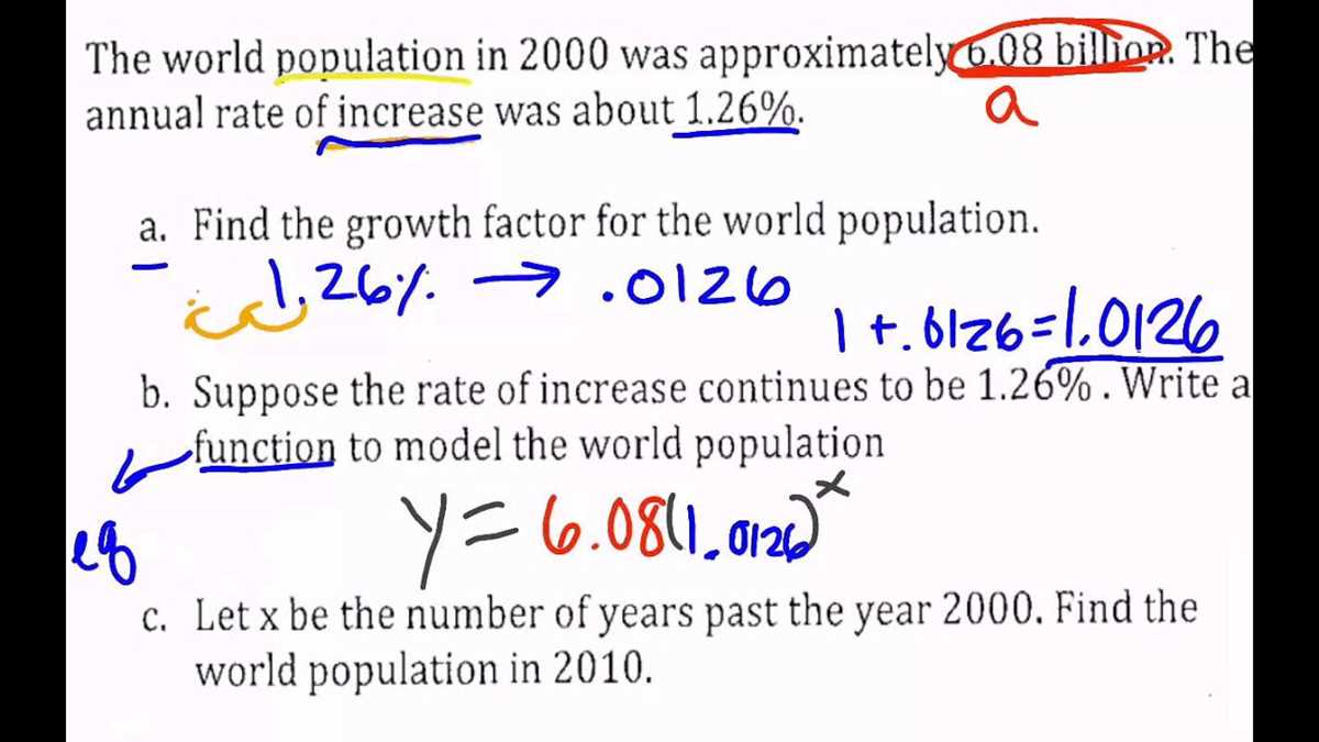 exponential equations word problems worksheet