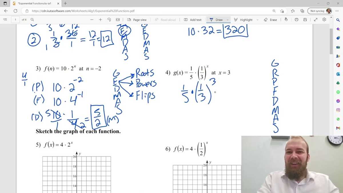 exponential functions algebra 2 worksheet