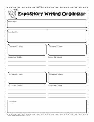 expository paragraph worksheet