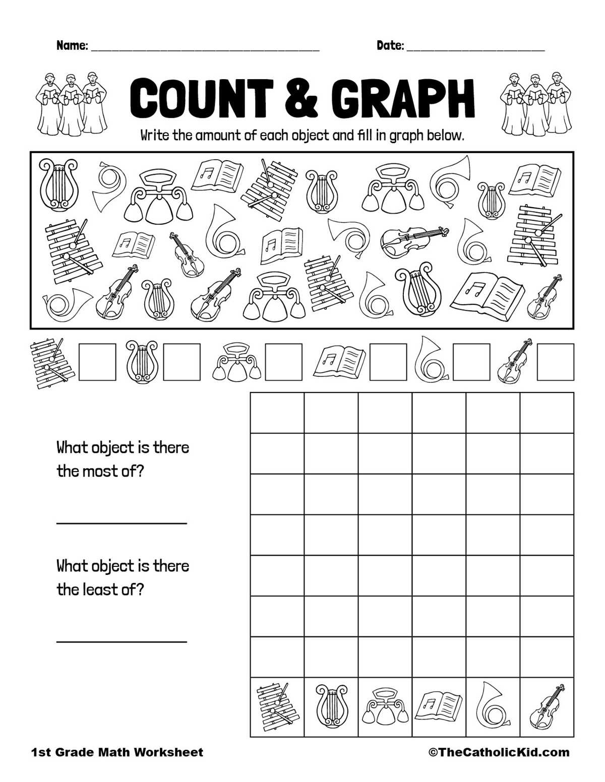 1st grade graphing worksheets
