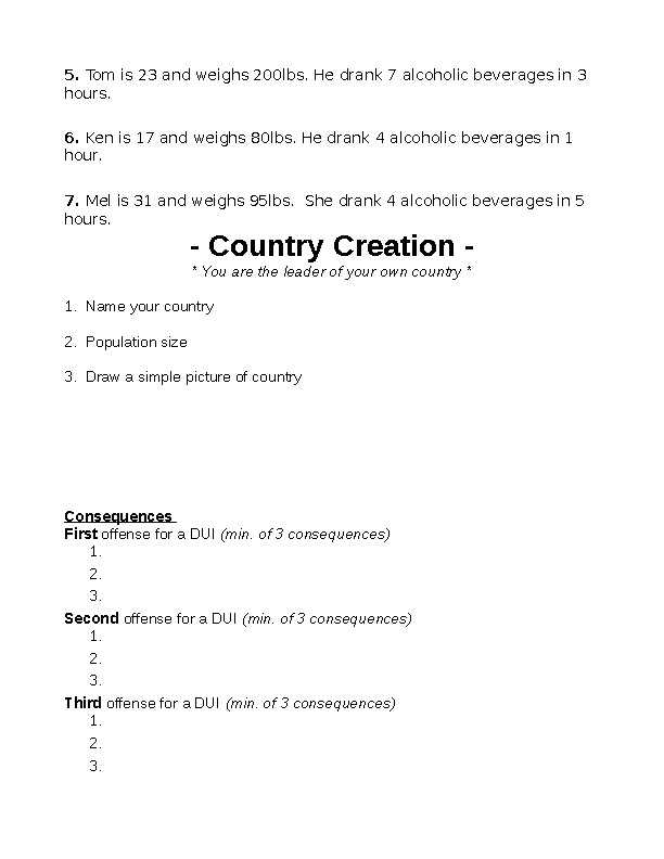 calculating blood alcohol concentration worksheet