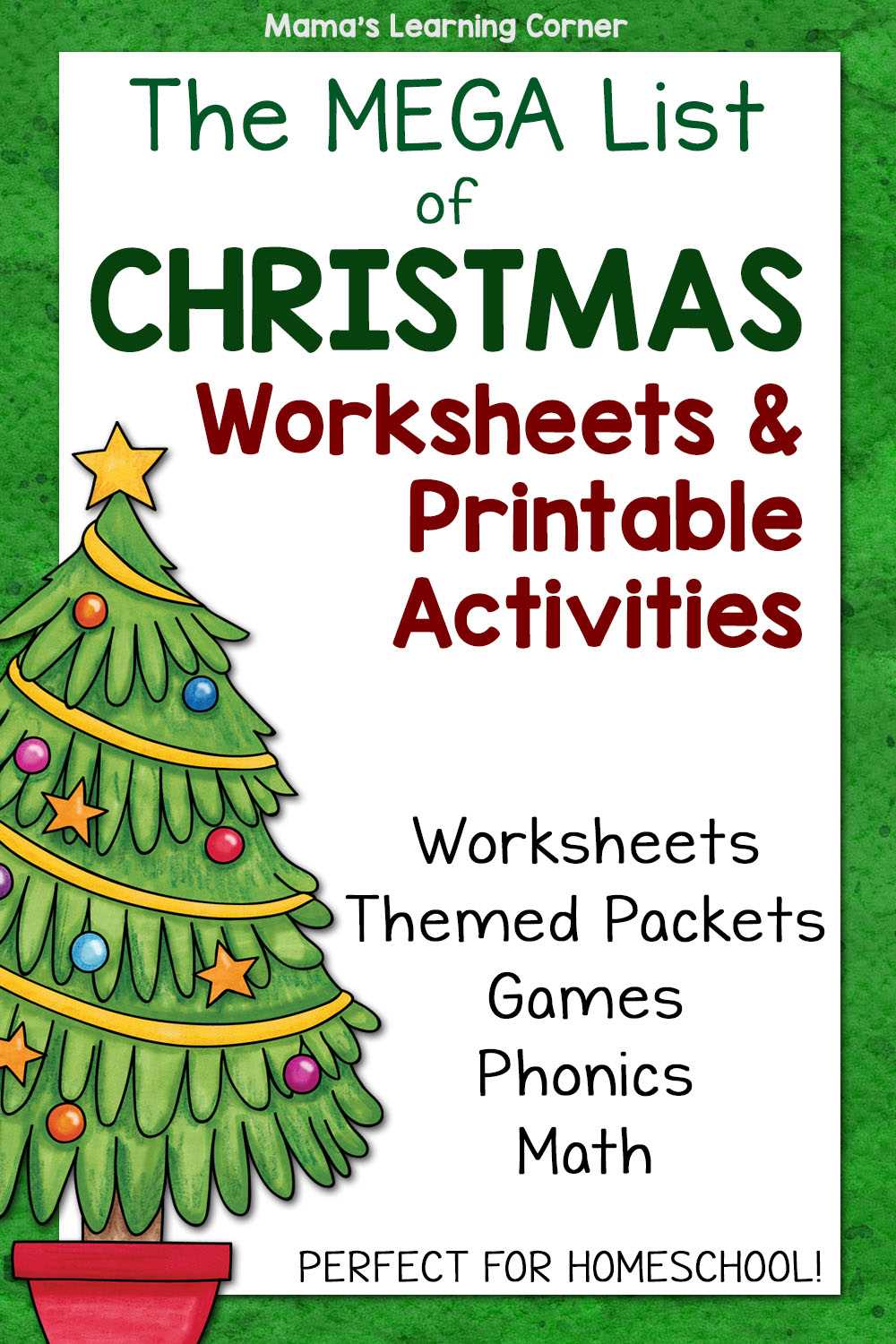 free christmas worksheets