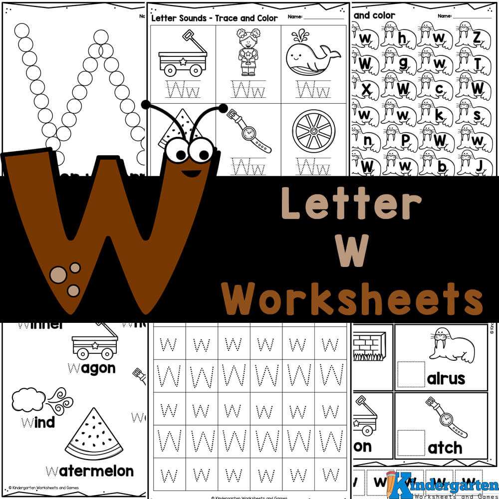 letter w worksheets kindergarten