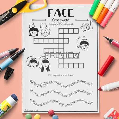 face vocabulary worksheet